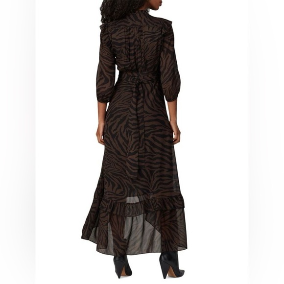 BA&SH Selena Zebra Print High Low Maxi Dress Size Small - Picture 2 of 16